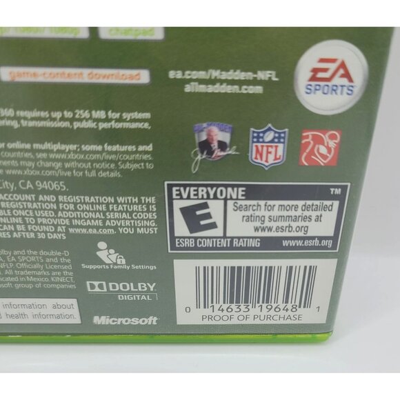 Madden NFL 12 Xbox 360 Video Game Good Used Condition Free Ship - Picture 3 of 5